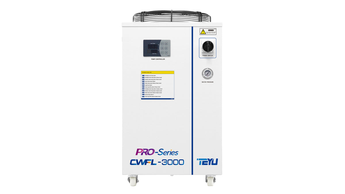 CWFL-3000 industrial fibre laser chiller side view