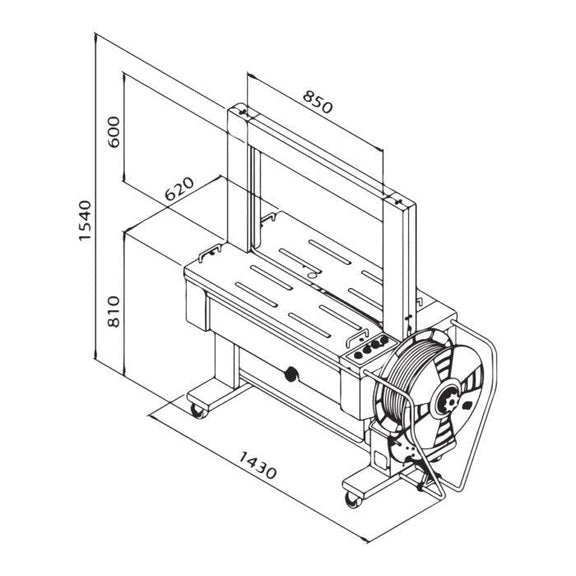 AFS-900 Advanced Auto Strapping Machine Pacmasta