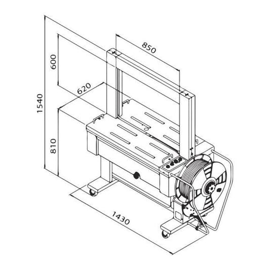 AFS-900 Advanced Auto Strapping Machine Pacmasta