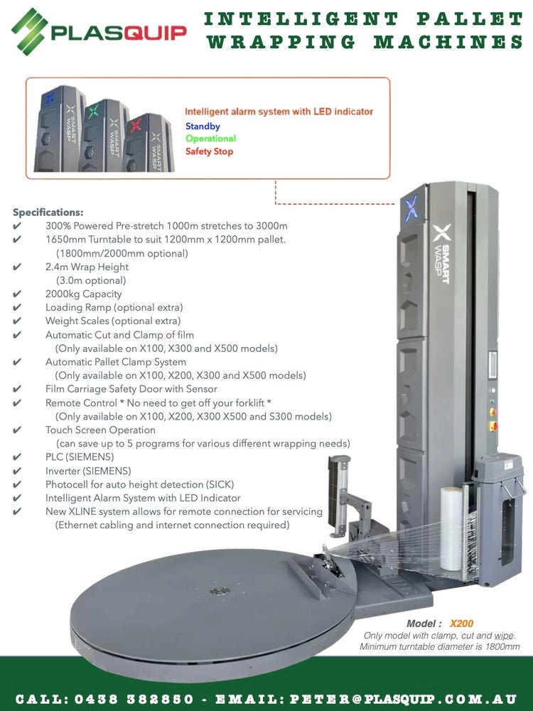 X200 Fully Automatic Pallet Wrapping Machine (Our Best Selling Model)