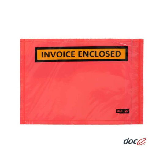 Doc E - Invoice Enclosed 115 X 165 Red