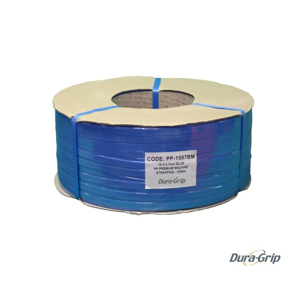 15 mm X 0.70 mm Blue PP Premium Machine Strap - 2500 M - 200 Kg B/S & Core 200 mm