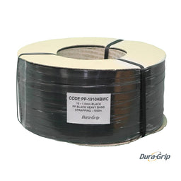 19 mm X 1.0 mm Black PP Heavy Band Strap (Uv) - 1000 M - 405 Kg B/S & Core Size 200 mm