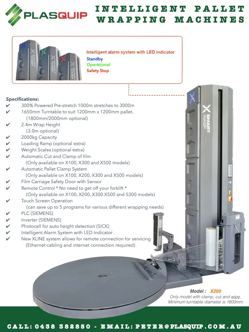 X200 Fully Automatic Pallet Wrapping Machine (Our Best Selling Model)